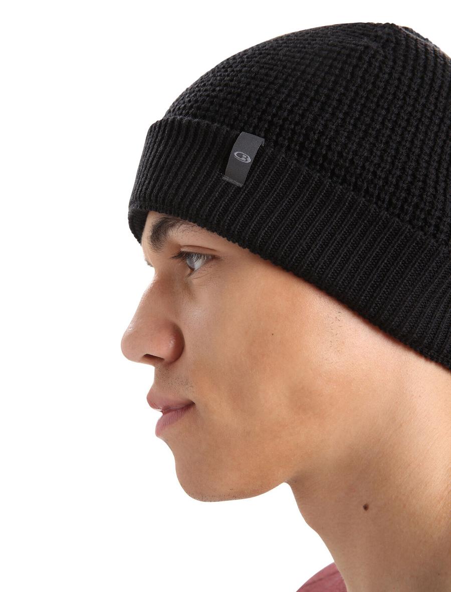 Czapki Icebreaker Unisex Merino Feadan Slouch Beanie Damskie Czarne | PL 1468RVDW